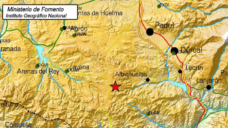 Registrado un terremoto en Albuñuelas y Escúzar de 3,5 grados